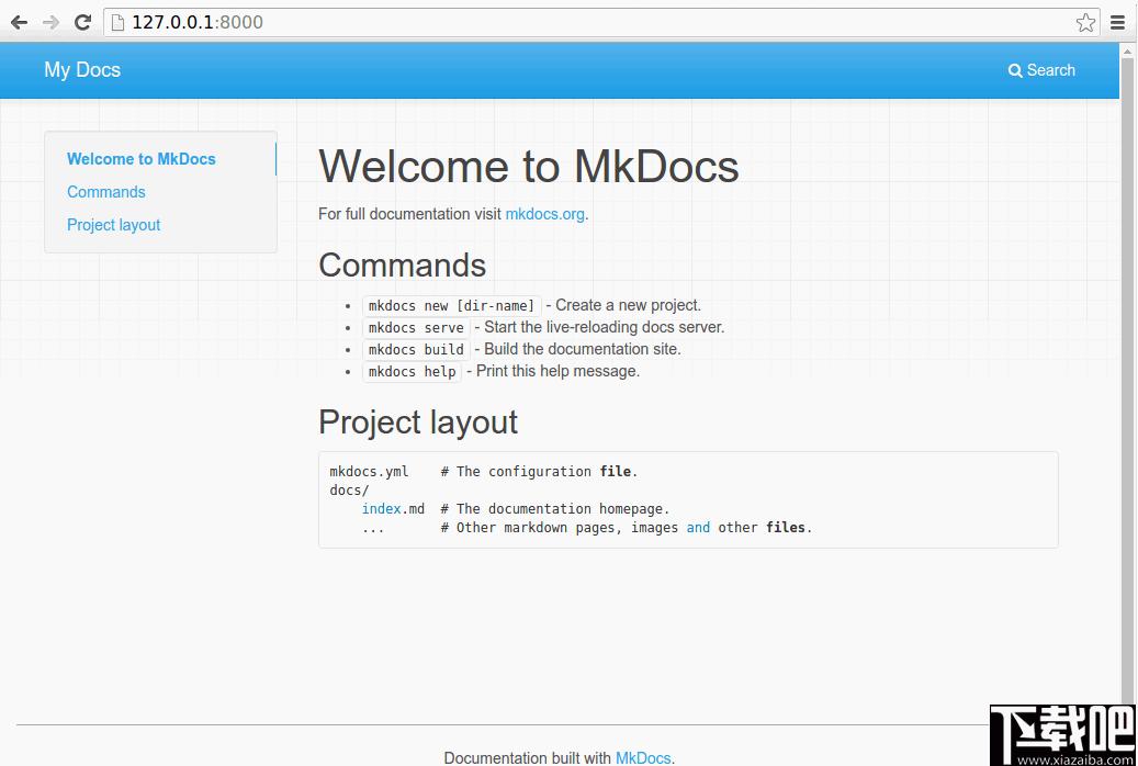 MkDocs下载,网页制作,静态网页